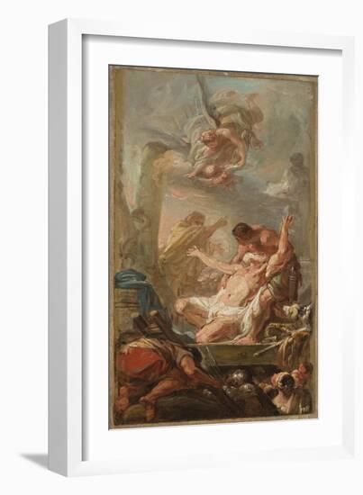 Scene from the Martyrdom of St. Andrew, 1758-Jean Baptiste Deshays De Colleville-Framed Giclee Print