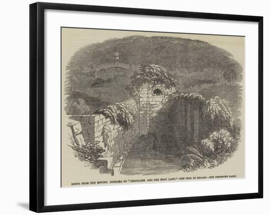 Scene from the Moving Diorama of Jerusalem and the Holy Land, the Pool of Siloam-null-Framed Giclee Print