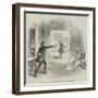 Scene from The Mysterious Stranger, at the Adelphi Theatre-null-Framed Giclee Print