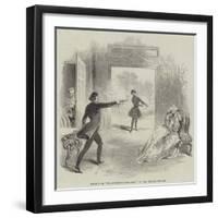 Scene from The Mysterious Stranger, at the Adelphi Theatre-null-Framed Giclee Print