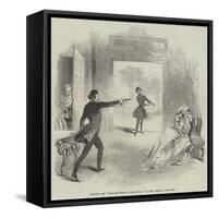 Scene from The Mysterious Stranger, at the Adelphi Theatre-null-Framed Stretched Canvas
