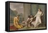 Scene from the Myth of Cupid and Psyche Showing Venus Ordering Psyche to Separate Seeds-Felice Giani-Framed Stretched Canvas