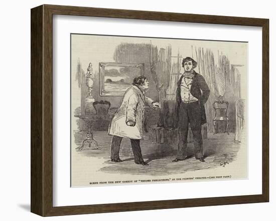 Scene from the New Comedy of Tender Precautions, at the Princess' Theatre-null-Framed Giclee Print