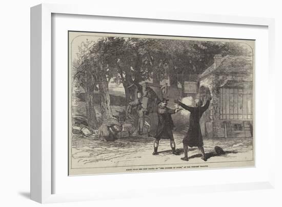 Scene from the New Drama of The Courier of Lyons, at the Princess' Theatre-null-Framed Giclee Print