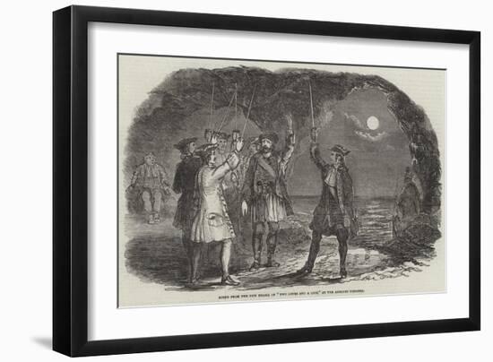 Scene from the New Drama of Two Loves and a Life, at the Adelphi Theatre-null-Framed Giclee Print