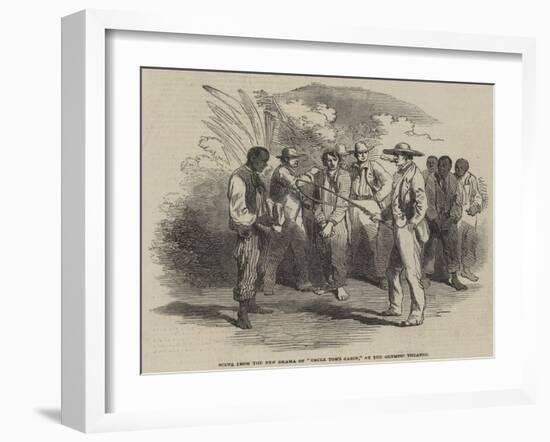 Scene from the New Drama of Uncle Tom's Cabin, at the Olympic Theatre-null-Framed Giclee Print