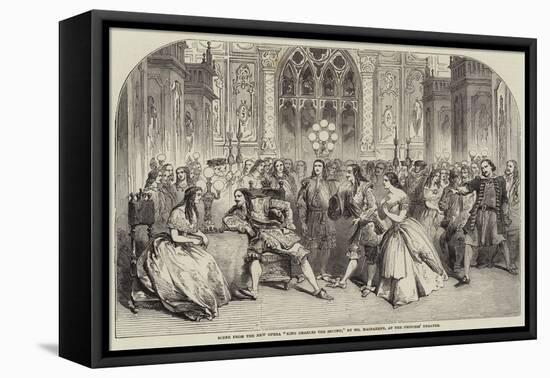 Scene from the New Opera King Charles the Second, by Mr Macfarren, at the Princess' Theatre-null-Framed Stretched Canvas