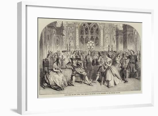 Scene from the New Opera King Charles the Second, by Mr Macfarren, at the Princess' Theatre-null-Framed Giclee Print