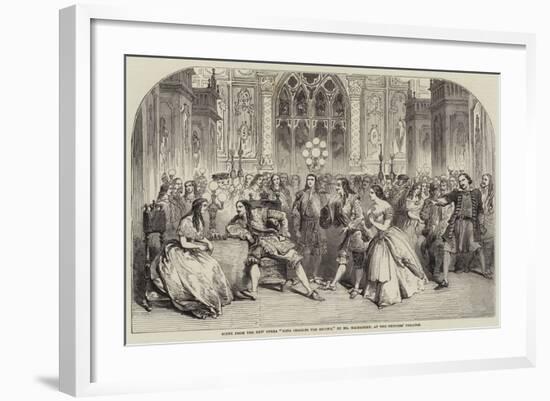 Scene from the New Opera King Charles the Second, by Mr Macfarren, at the Princess' Theatre-null-Framed Giclee Print