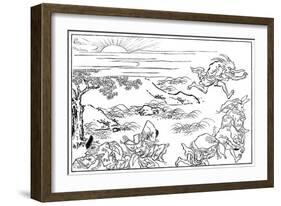 Scene from the Nocturnal Journey of the Demon Legion, 15th Century-null-Framed Giclee Print