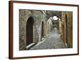 Scene from the Old Town, Rhodes City, Rhodes, Dodecanese, Greek Islands, Greece, Europe-Jochen Schlenker-Framed Photographic Print