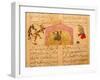 Scene from the only known illustrated manuscript of the poem, the Romance of Varqa and Gulshah-Werner Forman-Framed Giclee Print