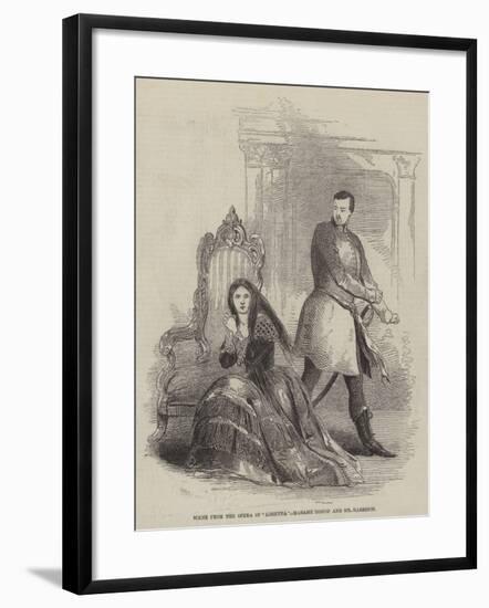 Scene from the Opera of Loretta, Madame Bishop and Mr Harrison-null-Framed Giclee Print