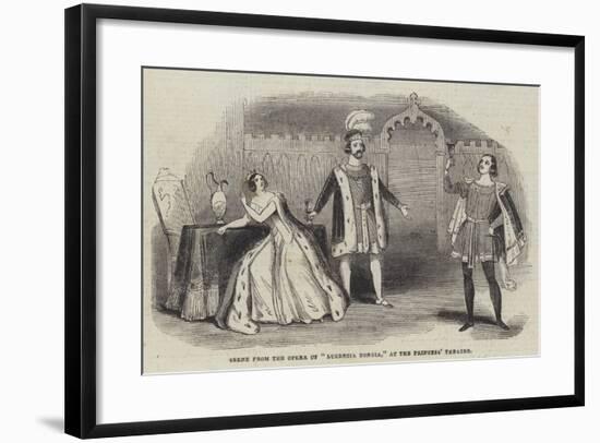 Scene from the Opera of Lucrezia Borgia, at the Princess' Theatre-null-Framed Giclee Print