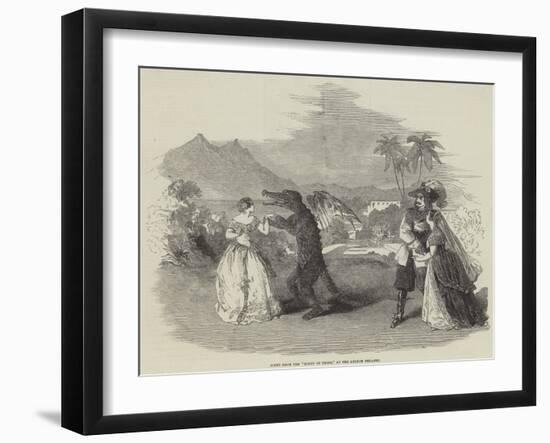 Scene from the Queen of Frogs, at the Lyceum Theatre-null-Framed Giclee Print