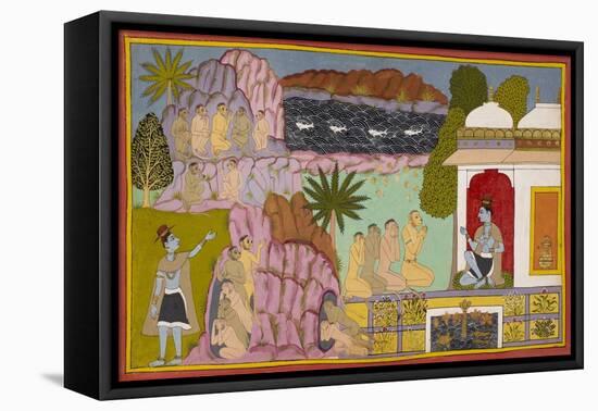 Scene From the Ramayana-null-Framed Stretched Canvas