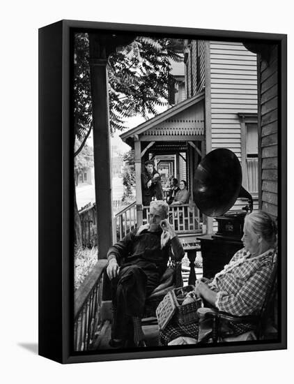 Scene from "The Ramparts We Watch" in New London, CT-Alfred Eisenstaedt-Framed Stretched Canvas