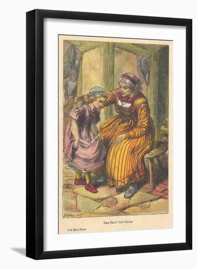 Scene from the Red Shoes by Hans Christian Andersen, C1879-null-Framed Giclee Print