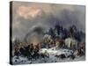 Scene from the Russian-French War in 1812-Bogdan Willewalde-Stretched Canvas