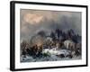 Scene from the Russian-French War in 1812-Bogdan Willewalde-Framed Giclee Print