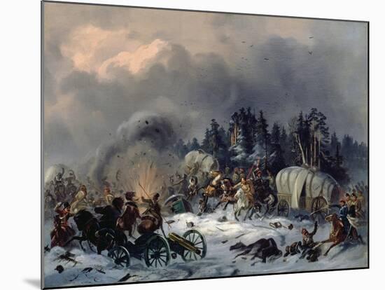 Scene from the Russian-French War in 1812-Bogdan Willewalde-Mounted Giclee Print