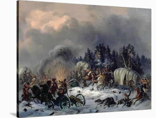 Scene from the Russian-French War in 1812-Bogdan Willewalde-Stretched Canvas