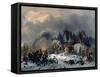 Scene from the Russian-French War in 1812-Bogdan Willewalde-Framed Stretched Canvas