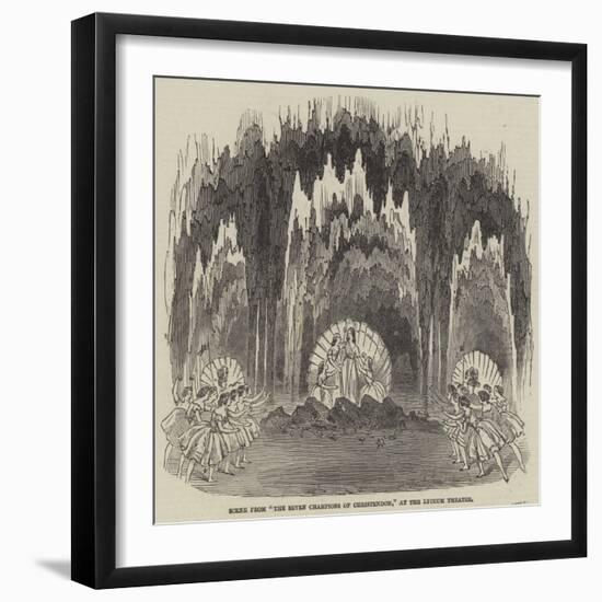 Scene from The Seven Champions of Christendom, at the Lyceum Theatre-null-Framed Giclee Print