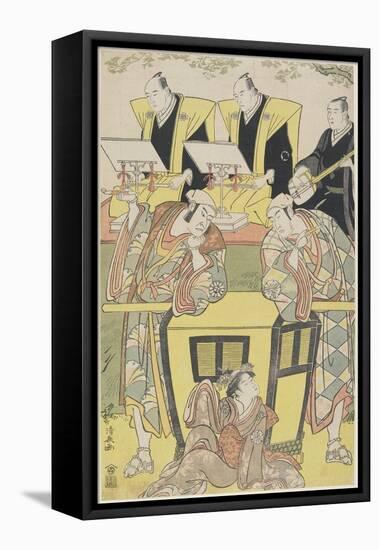 (Scene from the Shosa Modori Kago Iro Ni Aikata), 1788-Torii Kiyonaga-Framed Stretched Canvas