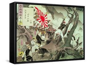 Scene from the Sino-Japanese War in Korea-Kobayachi Kiyochika-Framed Stretched Canvas