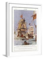 Scene from the Spanish Armada, 1588-Charles Edward Dixon-Framed Giclee Print