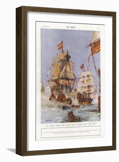 Scene from the Spanish Armada, 1588-Charles Edward Dixon-Framed Giclee Print