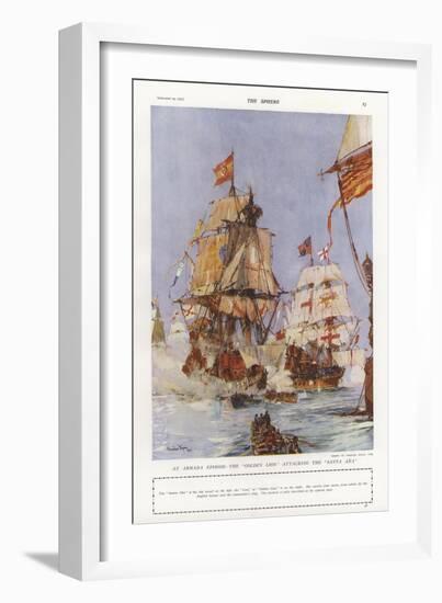 Scene from the Spanish Armada, 1588-Charles Edward Dixon-Framed Giclee Print