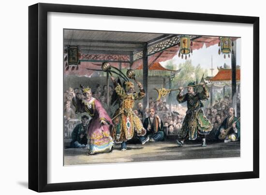 'Scene from the Spectacle of 'The Sun and Moon'', China, 1843-Thomas Allom-Framed Giclee Print