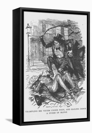 Scene from the Strange Case of Dr Jekyll and Mr Hyde by Robert Louis Stevenson, 1927-Edmund Joseph Sullivan-Framed Stretched Canvas