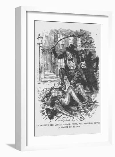 Scene from the Strange Case of Dr Jekyll and Mr Hyde by Robert Louis Stevenson, 1927-Edmund Joseph Sullivan-Framed Giclee Print