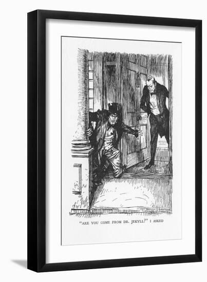 Scene from the Strange Case of Dr Jekyll and Mr Hyde by Robert Louis Stevenson, 1927-Edmund Joseph Sullivan-Framed Giclee Print