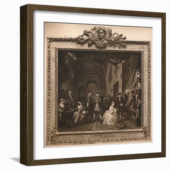 'Scene from the The Beggar's Opera VI', 1731-William Hogarth-Framed Giclee Print