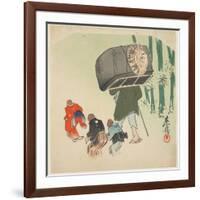 Scene from the Toungue-Cut Sparrow-Shibata Zeshin-Framed Giclee Print