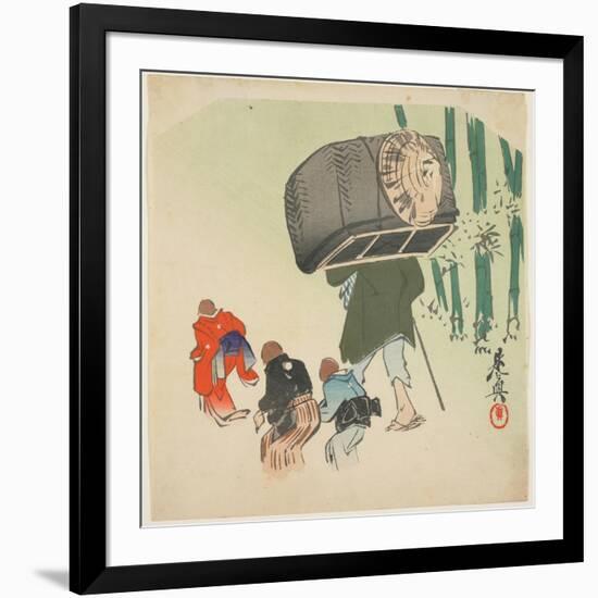 Scene from the Toungue-Cut Sparrow-Shibata Zeshin-Framed Giclee Print