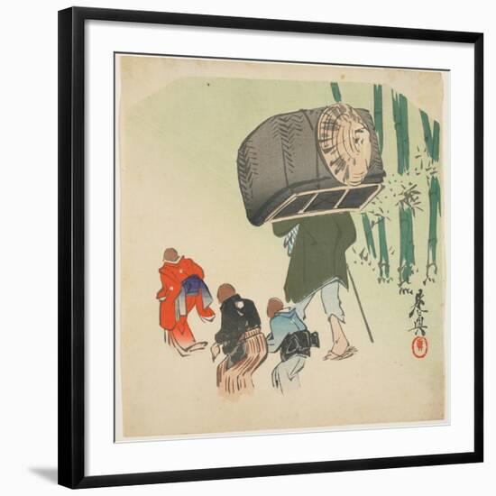 Scene from the Toungue-Cut Sparrow-Shibata Zeshin-Framed Giclee Print