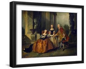 Scene from the Tragedy Le Comte D'Essex by Thomas Corneille, 1734-Nicolas Lancret-Framed Giclee Print