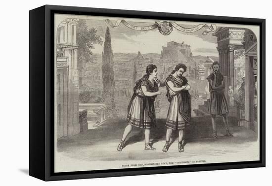 Scene from the Westminster Play, the Trinummus of Plautus-null-Framed Stretched Canvas