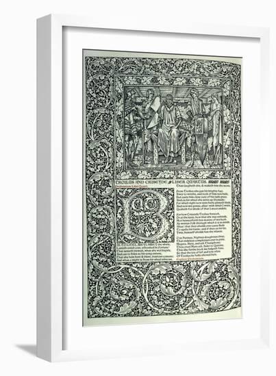 Scene from 'Troilus and Criseyde'-William Morris-Framed Giclee Print