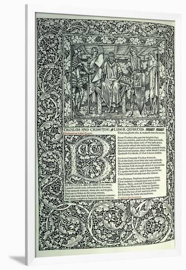 Scene from 'Troilus and Criseyde'-William Morris-Framed Giclee Print