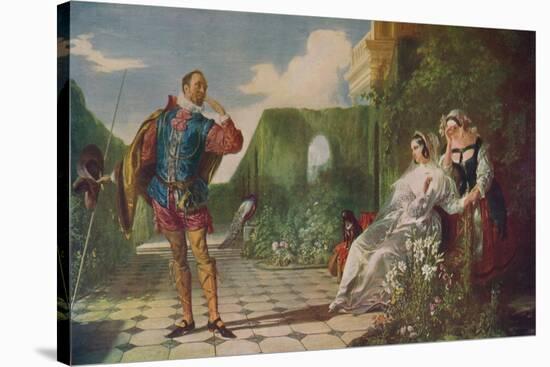 'Scene from ?Twelfth Night? (?Malvolio and the Countess?)', c1840, (c1915)-Daniel Maclise-Stretched Canvas