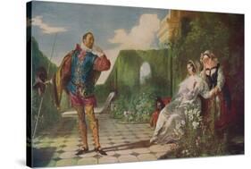 'Scene from ?Twelfth Night? (?Malvolio and the Countess?)', c1840, (c1915)-Daniel Maclise-Stretched Canvas