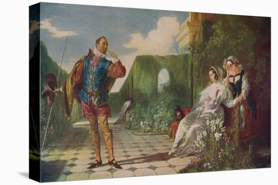 'Scene from ?Twelfth Night? (?Malvolio and the Countess?)', c1840, (c1915)-Daniel Maclise-Stretched Canvas