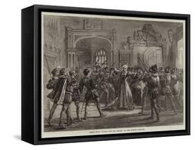 Scene from Twixt Axe and Crown, at the Queen's Theatre-David Henry Friston-Framed Stretched Canvas