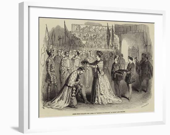 Scene from Wallace's New Opera of Matilda of Hungary, at Drury Lane Theatre-null-Framed Giclee Print